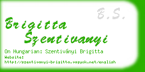 brigitta szentivanyi business card
